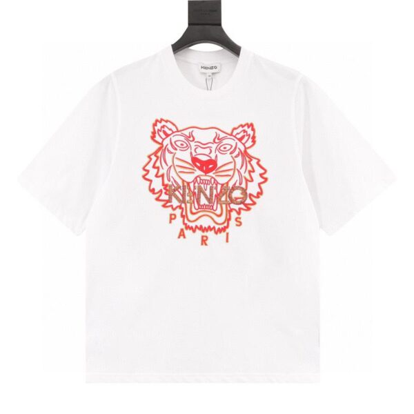 designer,replica,clothing,fake,1:1,lv,luxury,high quality Kenzo tiger head embroidered short sleeves (DEB3)