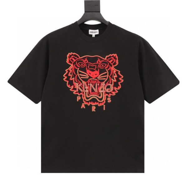 designer,replica,clothing,fake,1:1,lv,luxury,high quality Kenzo tiger head embroidered short sleeves (F9AB)