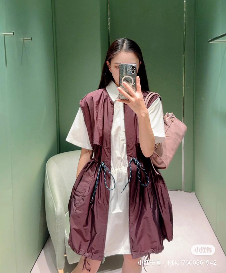 designer,replica,clothing,fake,1:1,lv,luxury,high quality Prada new early spring drawstring waist design burgundy nylon dress designer,replica,clothing,fake,1:1,lv,luxury,high quality Prada new early spring drawstring waist design burgundy nylon dress