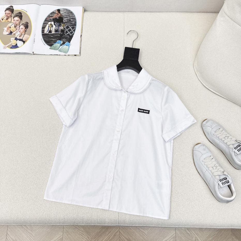 designer,replica,clothing,fake,1:1,lv,luxury,high quality Miu Miu new age-reducing small logo short shirt designer,replica,clothing,fake,1:1,lv,luxury,high quality Miu Miu new age-reducing small logo short shirt