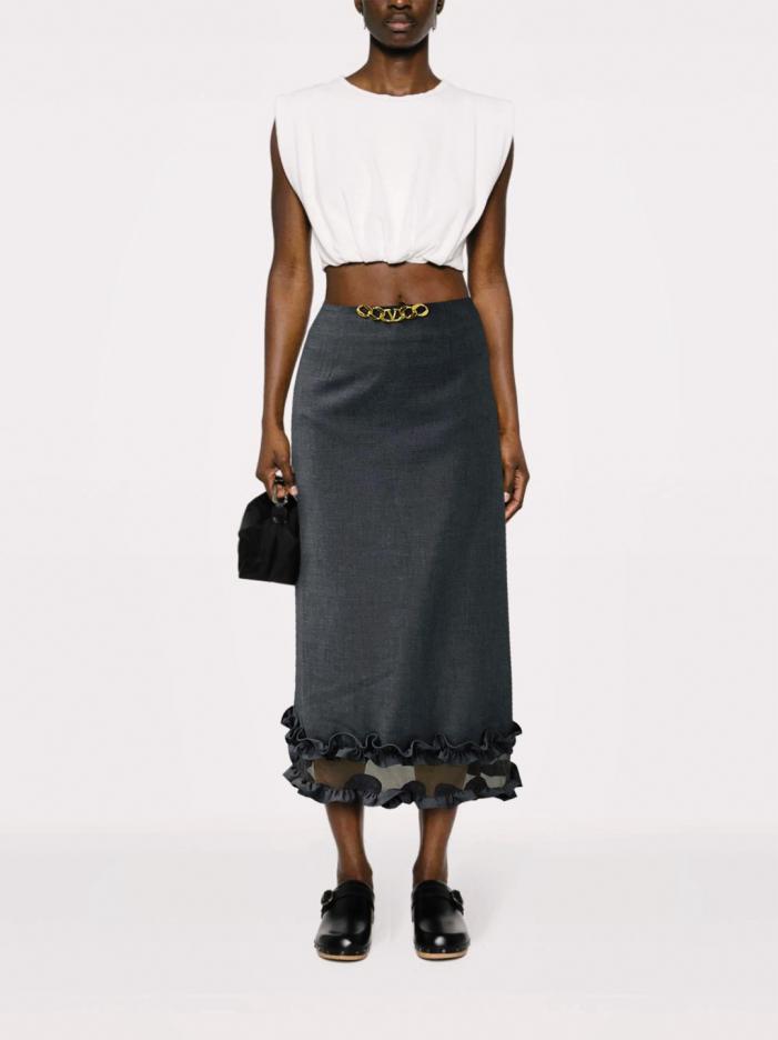 designer,replica,clothing,fake,1:1,lv,luxury,high quality Versace elegant high-waisted metal chain embellished skirt with fungus lace design skirt designer,replica,clothing,fake,1:1,lv,luxury,high quality Versace elegant high-waisted metal chain embellished skirt with fungus lace design skirt