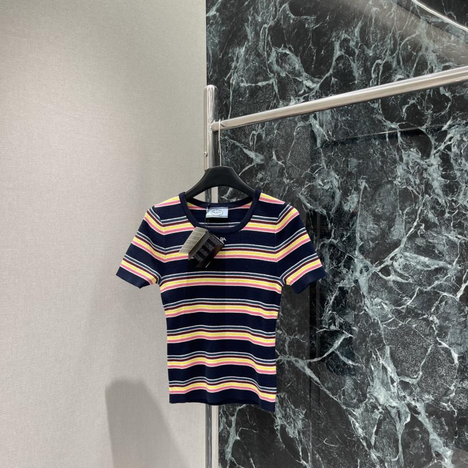 designer,replica,clothing,fake,1:1,lv,luxury,high quality Prada new striped knitted short sleeves designer,replica,clothing,fake,1:1,lv,luxury,high quality Prada new striped knitted short sleeves