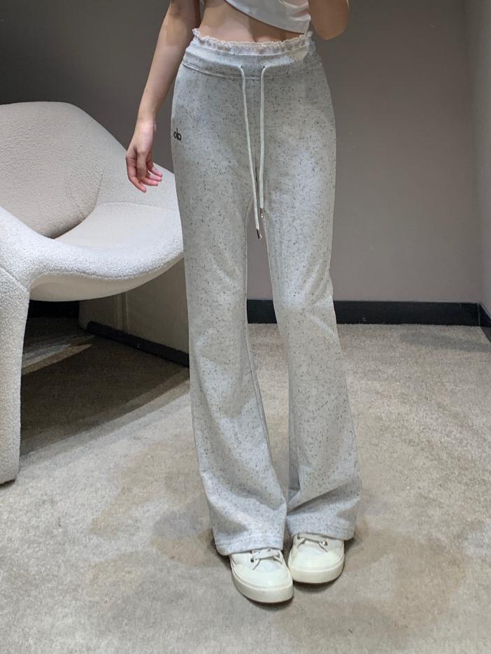 designer,replica,clothing,fake,1:1,lv,luxury,high quality alo spring and summer new style spliced lace waist design flared casual pants designer,replica,clothing,fake,1:1,lv,luxury,high quality alo spring and summer new style spliced lace waist design flared casual pants