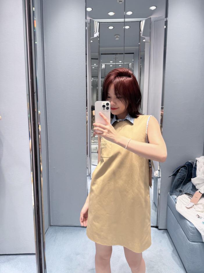 designer,replica,clothing,fake,1:1,lv,luxury,high quality Miu Miu new retro literary style khaki sleeveless dress designer,replica,clothing,fake,1:1,lv,luxury,high quality Miu Miu new retro literary style khaki sleeveless dress