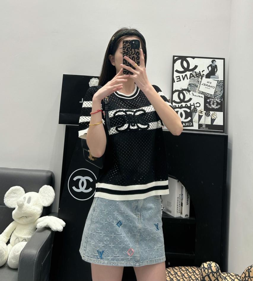 designer,replica,clothing,fake,1:1,lv,luxury,high quality Celine’s latest spring and summer series hollow round neck knitted short sleeves designer,replica,clothing,fake,1:1,lv,luxury,high quality Celine’s latest spring and summer series hollow round neck knitted short sleeves