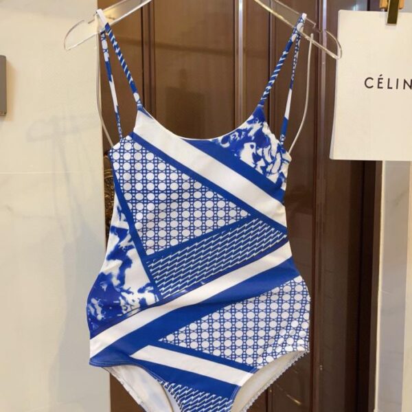 designer,replica,clothing,fake,1:1,lv,luxury,high quality Dior new one piece swimsuit halter style swimsuit