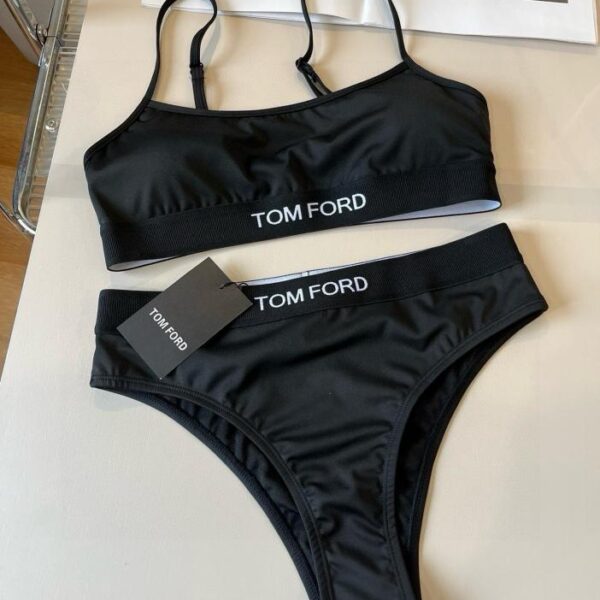 designer,replica,clothing,fake,1:1,lv,luxury,high quality TOMFORD New Bikini Medal Suit Camisole Triangle Leggings Split Swimsuit