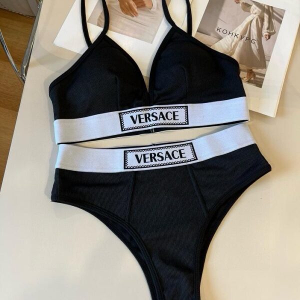 designer,replica,clothing,fake,1:1,lv,luxury,high quality Versace new web bikini split swimsuit set