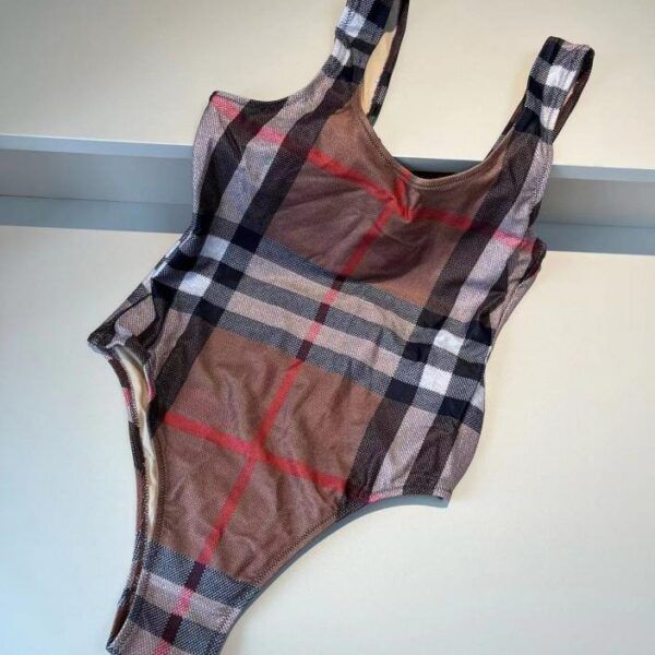 designer,replica,clothing,fake,1:1,lv,luxury,high quality Burberry plaid one-piece swimsuit️