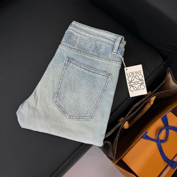 designer,replica,clothing,fake,1:1,lv,luxury,high quality LOEWE summer new style washed printed fashionable casual straight leg jeans