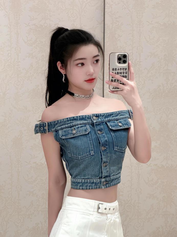designer,replica,clothing,fake,1:1,lv,luxury,high quality Dior spring and summer new one-shoulder denim top (5442) designer,replica,clothing,fake,1:1,lv,luxury,high quality Dior spring and summer new one-shoulder denim top (5442)