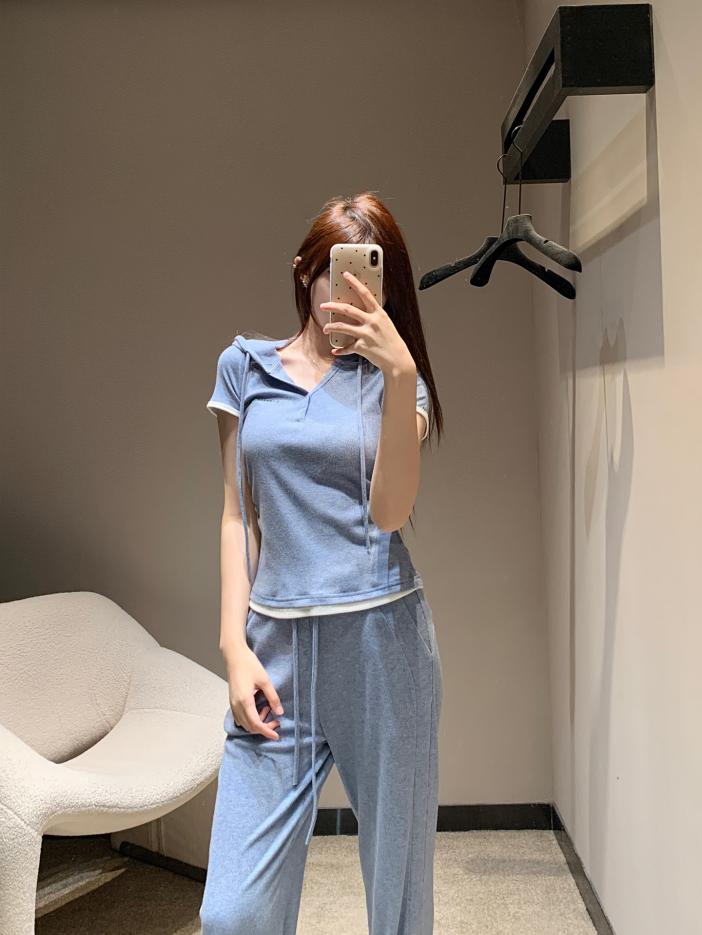 designer,replica,clothing,fake,1:1,lv,luxury,high quality Chorme hearts new spring and summer style, loose, soft and waxy hooded short-sleeved top➕drawstring wide-leg pants suit (2814) designer,replica,clothing,fake,1:1,lv,luxury,high quality Chorme hearts new spring and summer style, loose, soft and waxy hooded short-sleeved top➕drawstring wide-leg pants suit (2814)