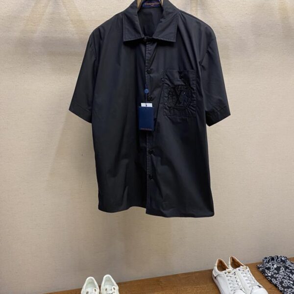 designer,replica,clothing,fake,1:1,lv,luxury,high quality Louis Vuitton new cotton poplin short-sleeved shirt