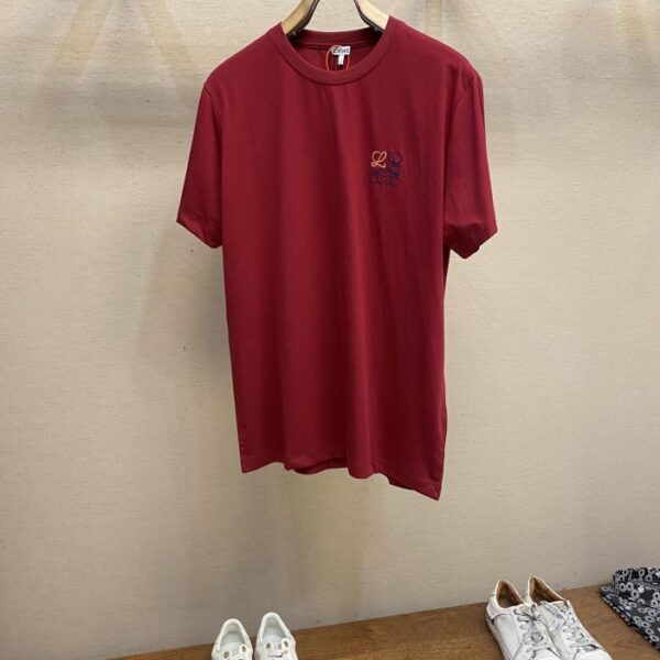 designer,replica,clothing,fake,1:1,lv,luxury,high quality Loewe Anagram embroidered short sleeves