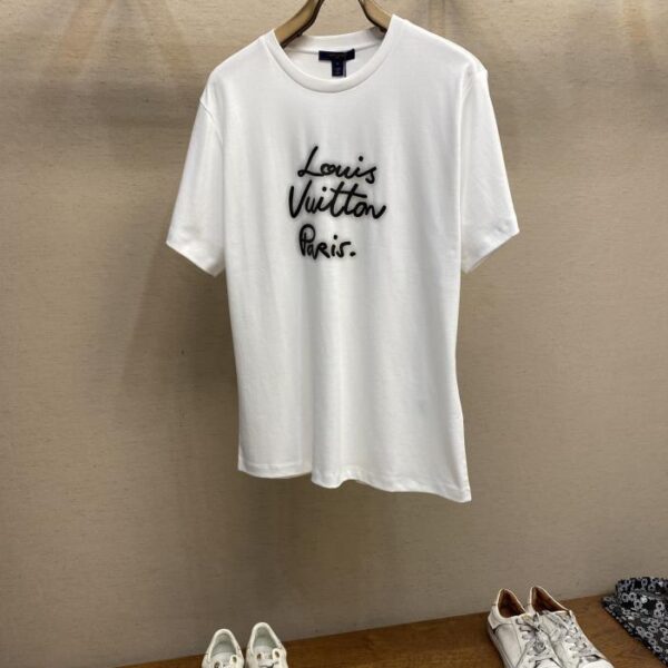 designer,replica,clothing,fake,1:1,lv,luxury,high quality Louis Vuitton neon print crew neck short sleeves