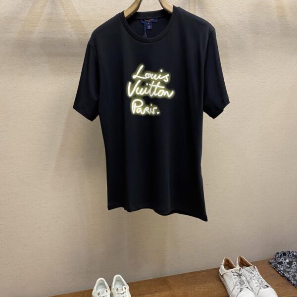 designer,replica,clothing,fake,1:1,lv,luxury,high quality Louis Vuitton neon print crew neck short sleeves