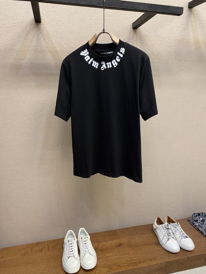 designer,replica,clothing,fake,1:1,lv,luxury,high quality Palm Angels collar print T-shirt designer,replica,clothing,fake,1:1,lv,luxury,high quality Palm Angels collar print T-shirt