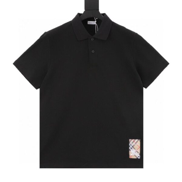 designer,replica,clothing,fake,1:1,lv,luxury,high quality Burberry hem patch war horse short-sleeved polo shirt (C332)
