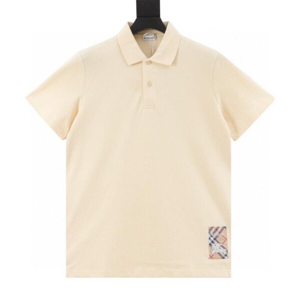 designer,replica,clothing,fake,1:1,lv,luxury,high quality Burberry hem patch war horse short-sleeved polo shirt (D582)