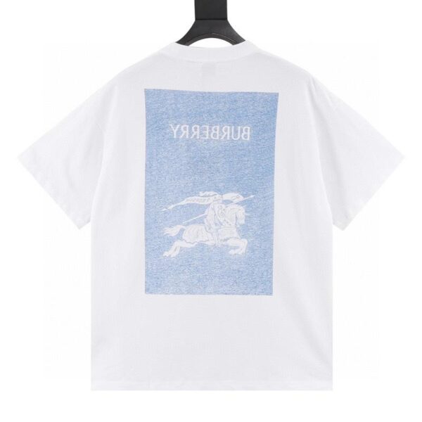 designer,replica,clothing,fake,1:1,lv,luxury,high quality Burberry back war horse digital printing short-sleeved T-shirt (5115)