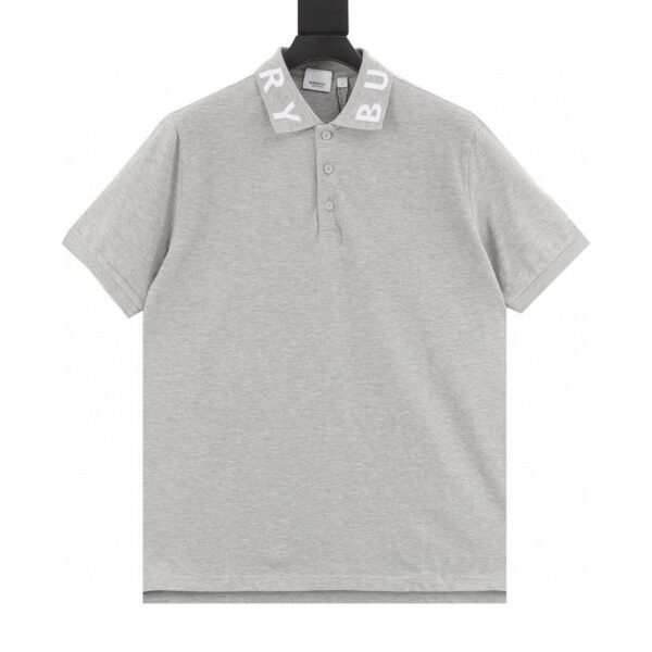 designer,replica,clothing,fake,1:1,lv,luxury,high quality Burberry Letter Collar Short Sleeve Polo Shirt (3EFE)
