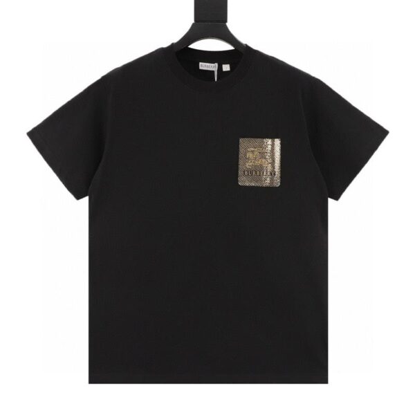 designer,replica,clothing,fake,1:1,lv,luxury,high quality Burberry spring and summer new round neck short-sleeved T-shirt (22AD)