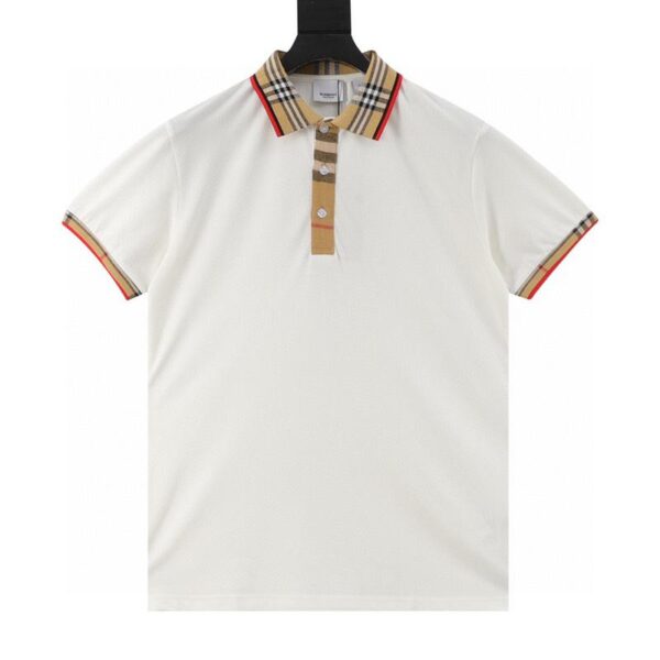 designer,replica,clothing,fake,1:1,lv,luxury,high quality Burberry Plaid Collar Polo Short Sleeve (DDDD)