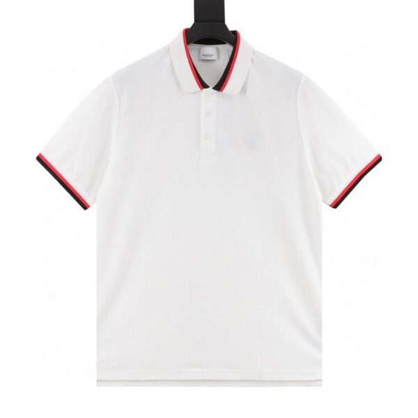 designer,replica,clothing,fake,1:1,lv,luxury,high quality Burberry Classic Black and Red Striped Polo Short Sleeve (4B14)