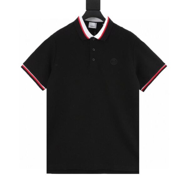 designer,replica,clothing,fake,1:1,lv,luxury,high quality Burberry Classic Black and Red Striped Polo Short Sleeve (986C)