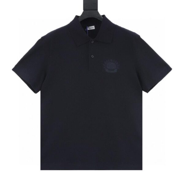 designer,replica,clothing,fake,1:1,lv,luxury,high quality Burberry Knight Wheat Horse Embroidered Short Sleeve POLO Shirt (9CF1)