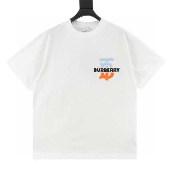 designer,replica,clothing,fake,1:1,lv,luxury,high quality Burberry classic TB embroidered chest LOGO short-sleeved T-shirt (B9B0)