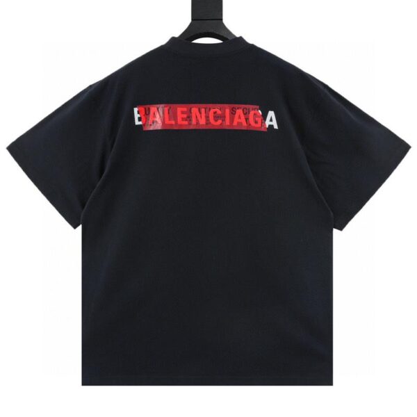 designer,replica,clothing,fake,1:1,lv,luxury,high quality Balenciaga TAPED artistic short-sleeved T-shirt (323E)