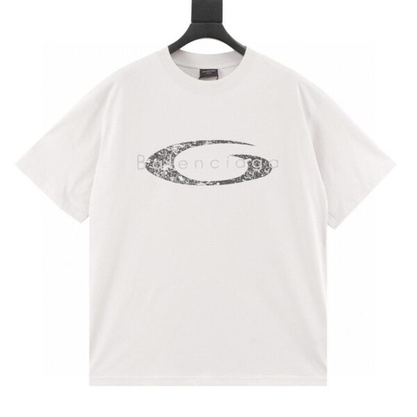 designer,replica,clothing,fake,1:1,lv,luxury,high quality Balenciaga front and back gradient logo letters round neck short-sleeved T-shirt (A9D2)