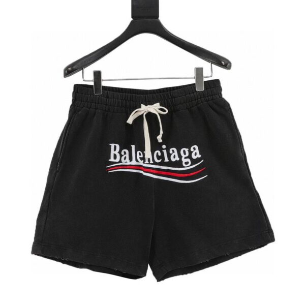 designer,replica,clothing,fake,1:1,lv,luxury,high quality Balenciaga cola embroidered terry shorts (EECD)