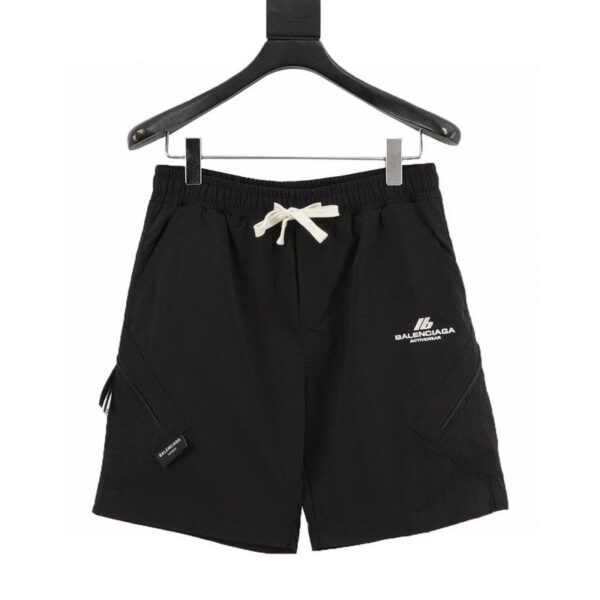 designer,replica,clothing,fake,1:1,lv,luxury,high quality Balenciaga letter embroidered logo shorts (7EFC)