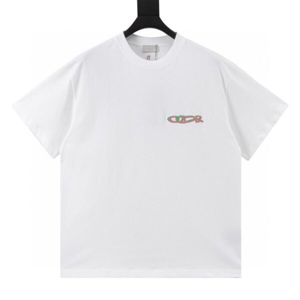 designer,replica,clothing,fake,1:1,lv,luxury,high quality Dior logo embroidered short sleeves (4546)