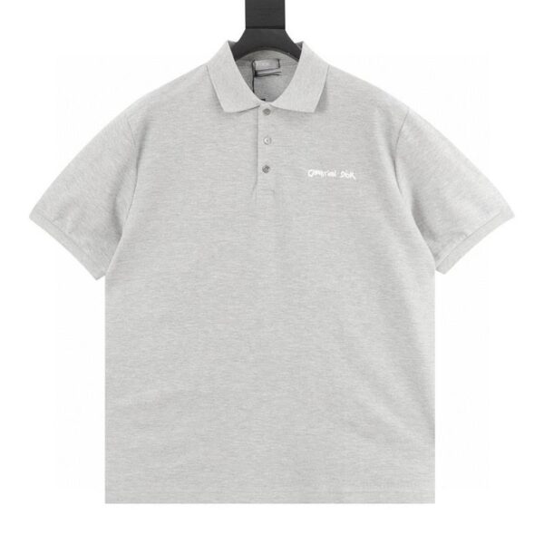 designer,replica,clothing,fake,1:1,lv,luxury,high quality Dior four-color cursive embroidered letters short-sleeved POLO shirt (F716)