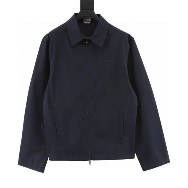 designer,replica,clothing,fake,1:1,lv,luxury,high quality Dior round embroidered lapel jacket navy blue (546E)