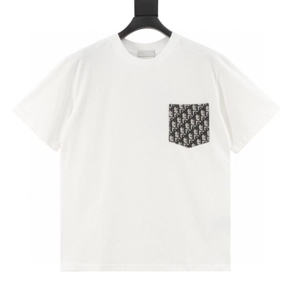 designer,replica,clothing,fake,1:1,lv,luxury,high quality Dior Presbyopia Jacquard Pocket Short Sleeves (8246)