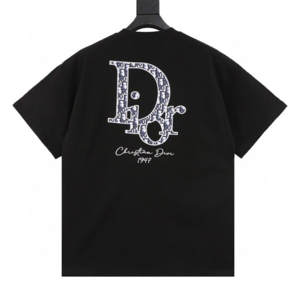 designer,replica,clothing,fake,1:1,lv,luxury,high quality Dior patched presbyopic letter embroidered short-sleeved T-shirt (442C)