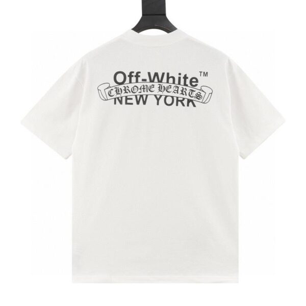designer,replica,clothing,fake,1:1,lv,luxury,high quality Chrome Hearts x OFF WHITE joint short-sleeved T-shirt (3366)