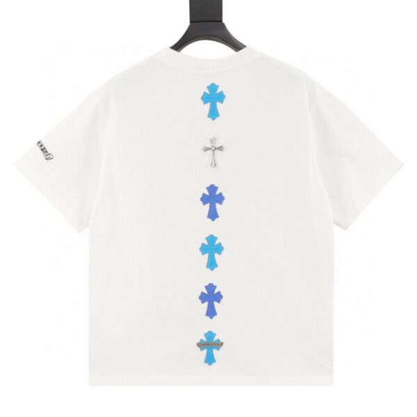 designer,replica,clothing,fake,1:1,lv,luxury,high quality Chrome Hearts leather label short-sleeved T-shirt (9C72)