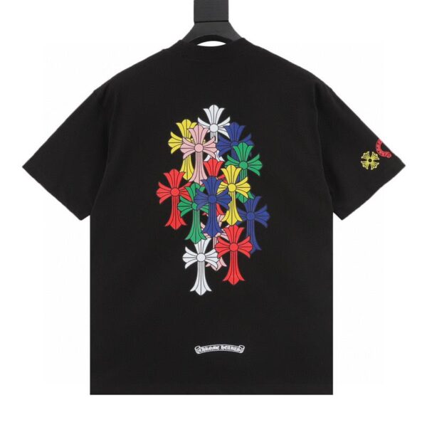 designer,replica,clothing,fake,1:1,lv,luxury,high quality Chrome Hearts Colorful Cross Short Sleeve T-Shirt (CCA9)
