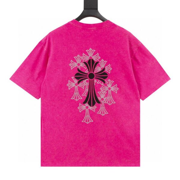 designer,replica,clothing,fake,1:1,lv,luxury,high quality Chrome Hearts Hot Diamond Cross Water Short Sleeves (CB8F)