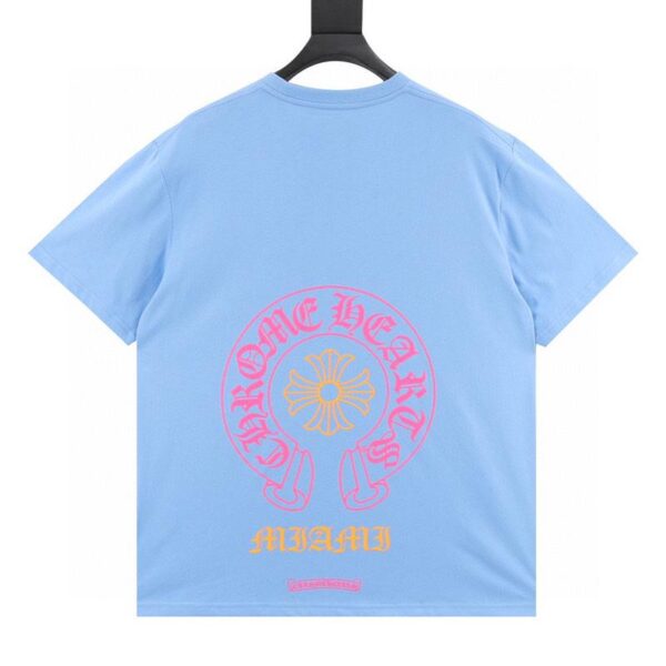 designer,replica,clothing,fake,1:1,lv,luxury,high quality Chrome Hearts pink Sanskrit scroll printed short-sleeved T-shirt (4878)