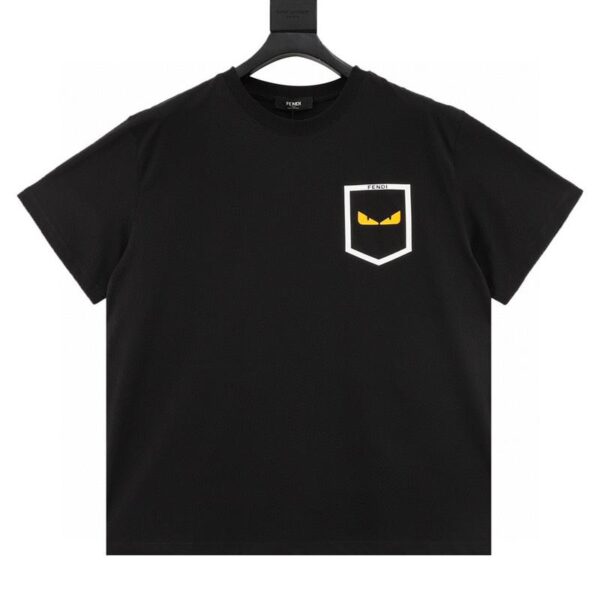 designer,replica,clothing,fake,1:1,lv,luxury,high quality FENDI Laminated Little Monster Short Sleeve T-Shirt (49AA)