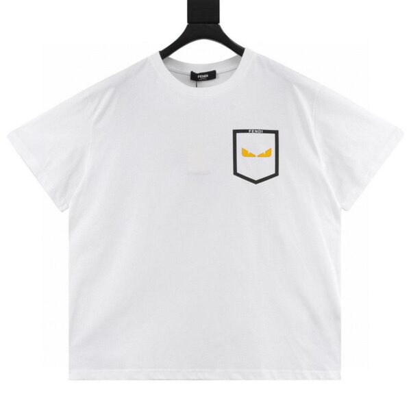 designer,replica,clothing,fake,1:1,lv,luxury,high quality FENDI Laminated Little Monster Short Sleeve T-Shirt (7133)