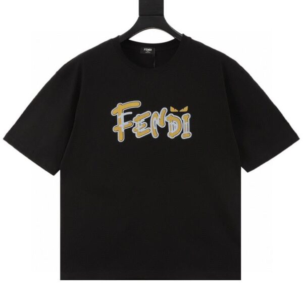 designer,replica,clothing,fake,1:1,lv,luxury,high quality FENDI’s latest spring and summer round neck fashionable short-sleeved T-shirt (4AB7)