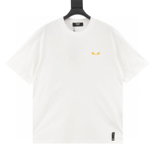 designer,replica,clothing,fake,1:1,lv,luxury,high quality Fendi little monster eyes embroidered short-sleeved T-shirt (4F15)