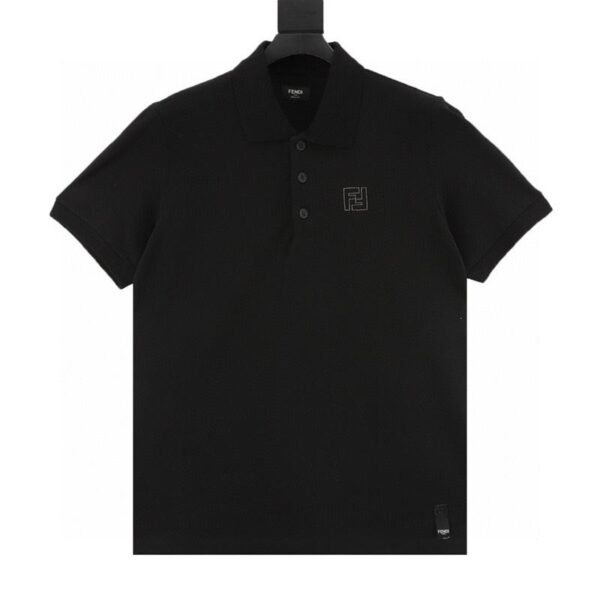 designer,replica,clothing,fake,1:1,lv,luxury,high quality Fendi hot stamping FF logo Polo short sleeves (12B4)